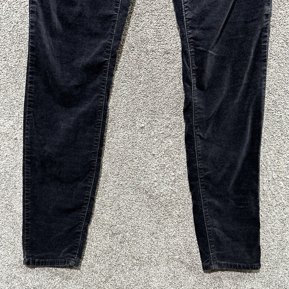 Buffalo David Bitton Velveteen Pants Women 8/29 Black Mid Rise‎ Skinny 5 Pocket - Picture 9 of 15